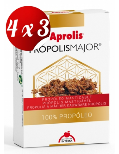 Pack 4x3 Aprolis Propolis Major (Trozos) Masticable 10 gramos de Intersa