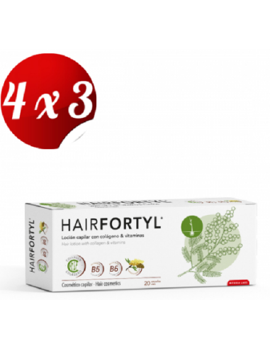 Pack 4x3 Hairfortyl 20 ampollas de Intersa