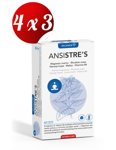 Pack 4x3 Ansi Stres 60 capsulas de Intersa