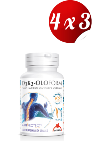 Pack 4x3 D3K-Oloform 180 capsulas de Intersa