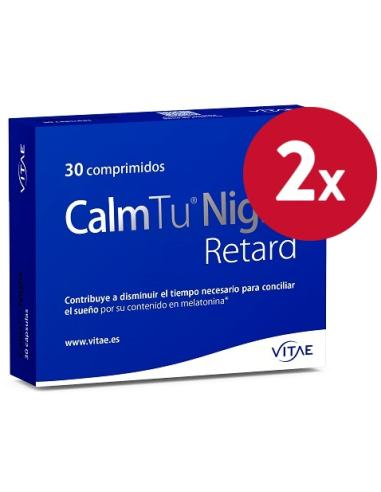 Pack 2 uds CalmTu Night Retard 30 comprimidos de Vitae