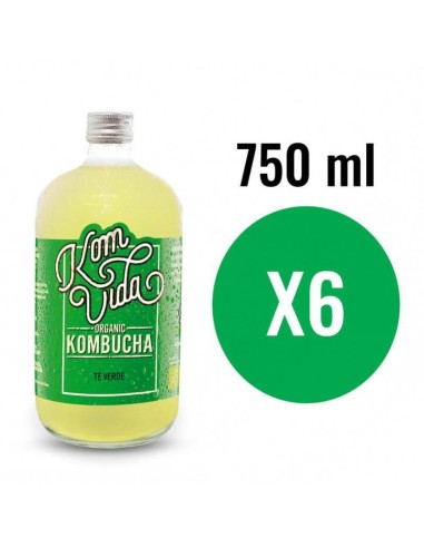 Kombucha Te Verde (Greenvida) Bio 6x750ml Komvida