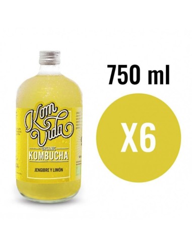 Kombucha Jengibre y Limon (Gingervida) Bio 6x750ml Komvida