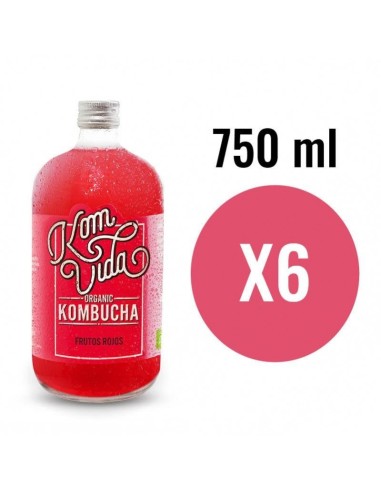 Kombucha Frutos Rojos (Berryvida) Bio 6x750ml Komvida