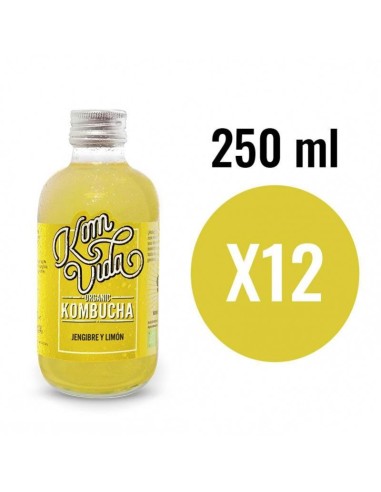 Kombucha Jengibre y Limón (Gingervida) Bio 12x250ml Komvida