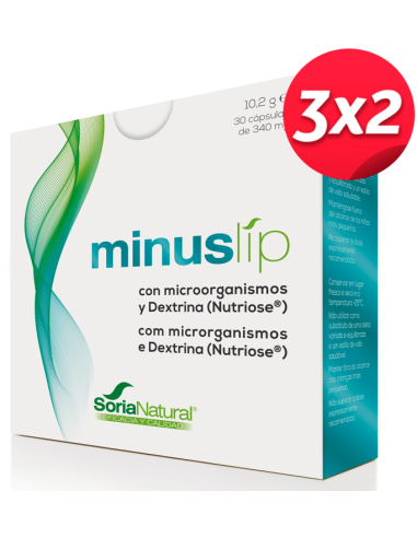 Pack 3x2 Minuslip 30 capsulas de Soria Natural