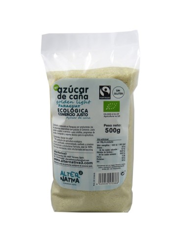 Azucar de caña golden light bio paraguay 500g Alternativa3