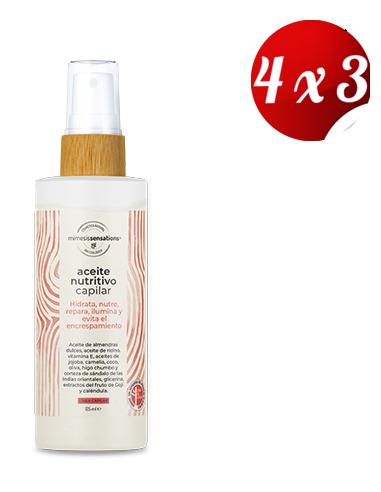 Pack 4x3 Aceite Nutritivo Capilar 125 Ml  de Herbora