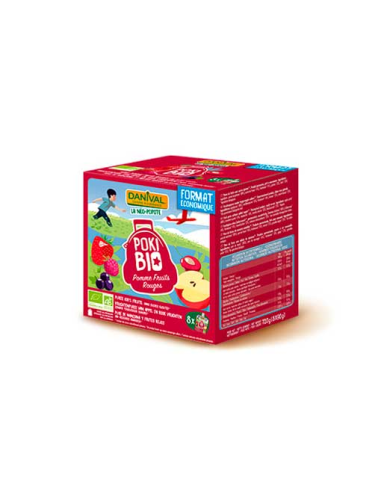 Pack 8 Smoothies De Manzana Y Fresa, Bio 720 G de Danival