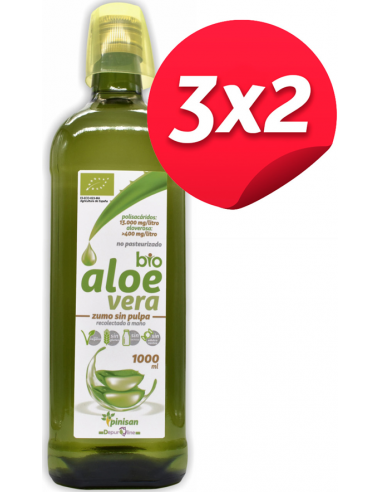 Pack 3x2 Zumo de Aloe Vera 1 Litro sin Pulpa de Pinisan