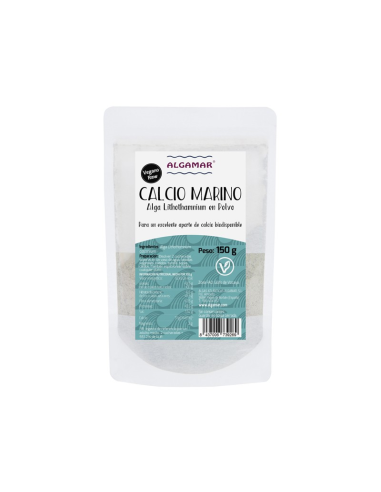 Calcio Marino Alga Lithothamnium en polvo 150g Algamar