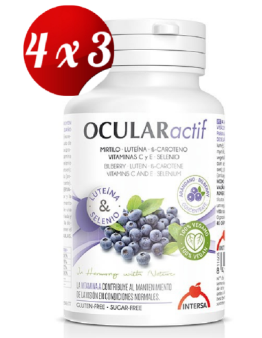 Pack 4x3 Ocular Actif 45 capsulas de Intersa