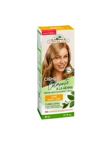 Crema Colorante cabello Rubio 80 ml de Corpore Sano