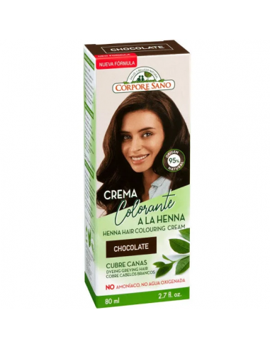 Crema Colorante cabello Chocolate 80 ml de Corpore Sano