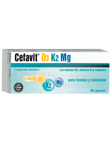 Cefavit D3-K2-Mg 60 capsulas de Cefak