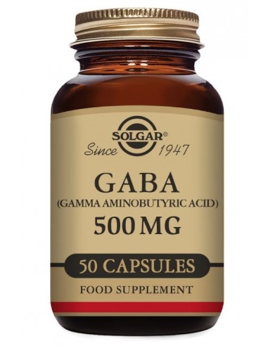 GABA 500 mg  50 cápsulas vegetales  Solgar