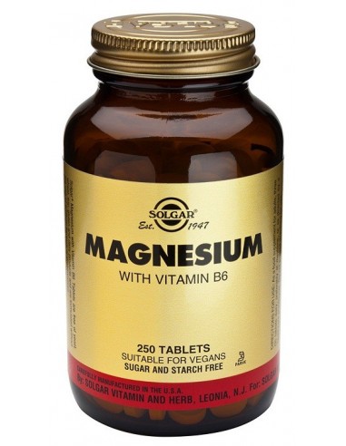 Magnesio + Vitamina B6  100 comprimidos Solgar