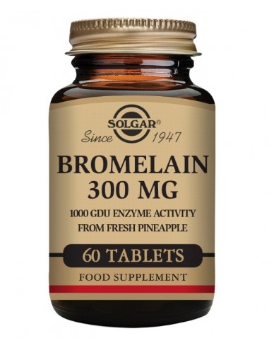 Bromelina 300 mg  60 cápsulas vegetales Solgar