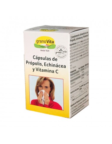 Capsulas De Propolis, Echinacea Y Vit C, 75 Cap, 250 Mg de Granovita