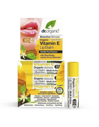 Balsamo Labial Con Vitamina E de Dr Organic