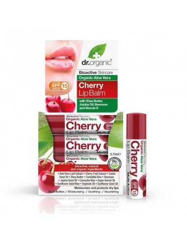 Balsamo Labial Aloe Vera Y Cereza de Dr Organic