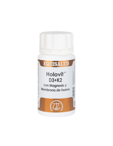 Holovit Vitaminas D3+K2 Con Magnesio Y Membrana De Huevo 50 Cáp. de Equisalud