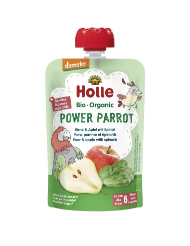 Smoothie Power Parrot Pera-Espinacas 6Meses 100 Gramos Holle