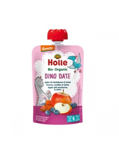 Smoothie Dino Date Manzana-Arandanos 6Meses 100 Gramos Holle