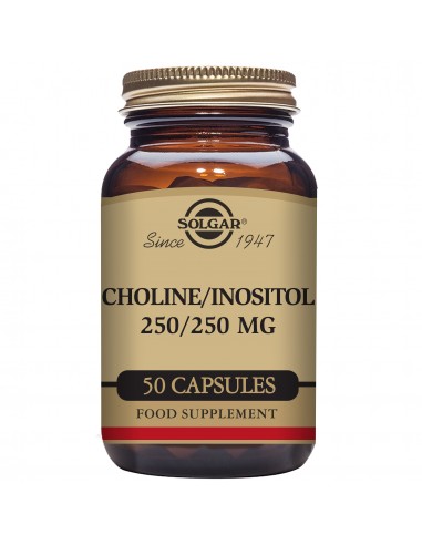 Colina/Inositol 250/250 mg  50 cápsulas vegetales  Solgar