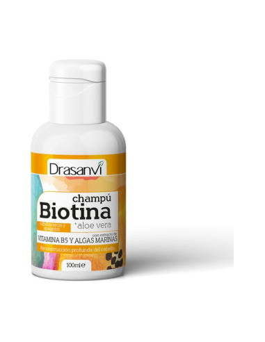 Champu Biotina Y Aloe Vera Cabello Seco Y Apagado 100Ml Bote Drasanvi