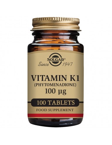 Vitamina K1 (fitonadiona) 100 µg  100 comprimidos Solgar