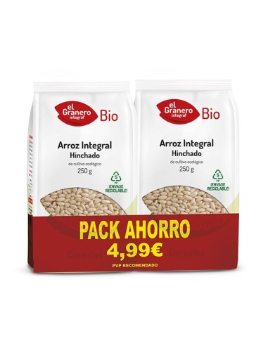 Pack 2 Arroz Integral Hinchado 2 X 250 Gr de El Granero Inte