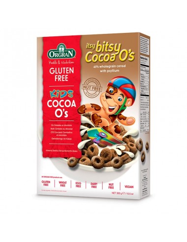 Itsy Bitsy Kids Cocoa O'S, Cereales Al Cacao de Orgran