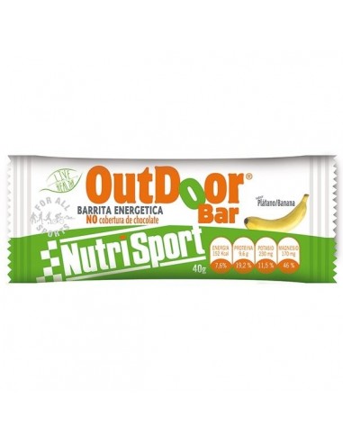 Caja Barrita Energetica Outdoor Platano 20 Ud de Nutrisport