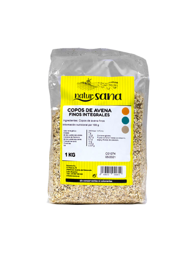 Copos Avena Fino Integral 1Kg Natursana