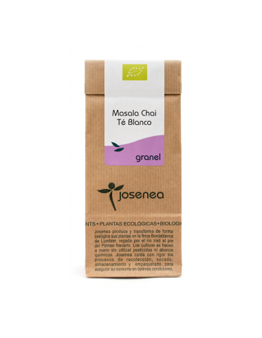 Masala Chai-Té Blanco Bio 75 Gr. Bolsa Kraft Granel 75 Gr. de Josenea