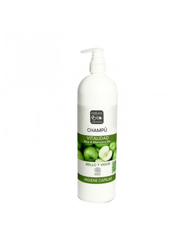 Champu Vitalidad Aloe-Manzana 740 Mililitros Naturabio Cosmetics