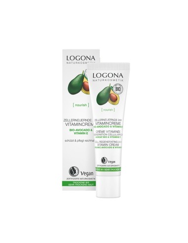 Crema Vitaminica Regeneradora 24H Aguacate 30 Mililitros Logona