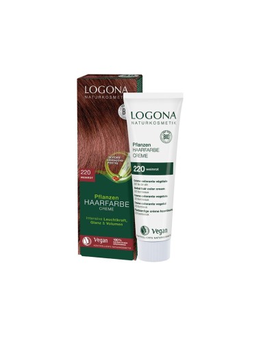 Colorante Vegetal En Crema 220 Burdeos 150 Mililitros Logona