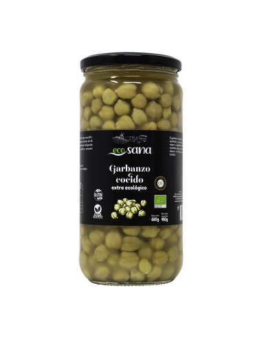 Garbanzo Cocido Extra Bio 660-450G Ecosana