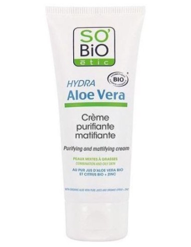 Crema Matificante Purif. Zinc-Aloe-Lima 50 Ml Bio de So´Bio Etic