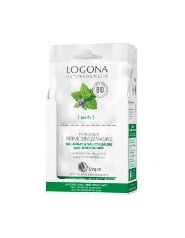 Mascarilla Purificante Menta-Ac. Salicilico 10 sobres de Logona