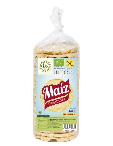 Tortas De Maíz Bio Sin Gluten 120 Gramos  Sol Natural