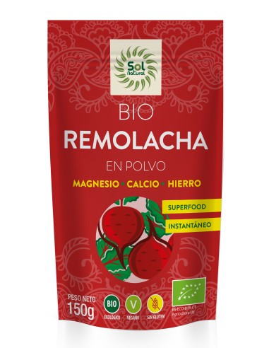 Remolacha Roja En Polvo Bio 150 Gramos  Sol Natural