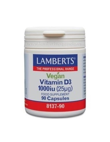 Vitamina D3 1000Ui 90Cap. Vegan de Lamberts