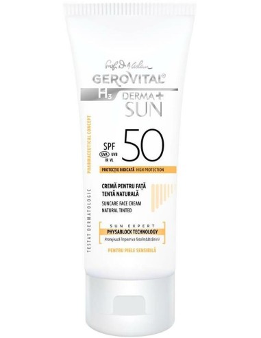 Gerovital Crema Solar Spf50 Tono Natural 50 Mililitros Gerovital H3 (Dra. Ana Aslan)