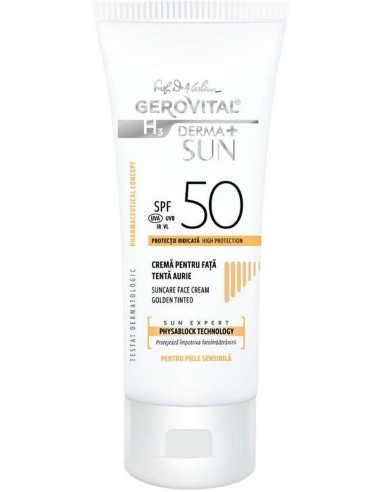 Gerovital Crema Solar Spf50 Tono Dorado 50 Mililitros Gerovital H3 (Dra. Ana Aslan)