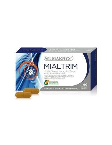 Mialtrim   Lúpulo + Yuca + Cúrcuma + Vit C + Harpagofito + Ortiga + Acido Hialurónico     60 Cápsulas Vegetales Marnys