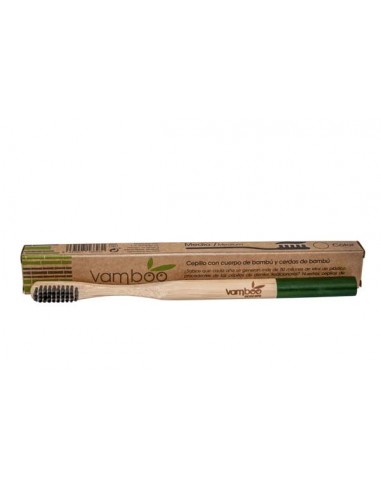 Cepillo 100% Bambu Eco Carbon Blanco de Vamboo