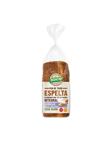 Pan De Molde Espelta Semillas Masa Madre 400G Biocop